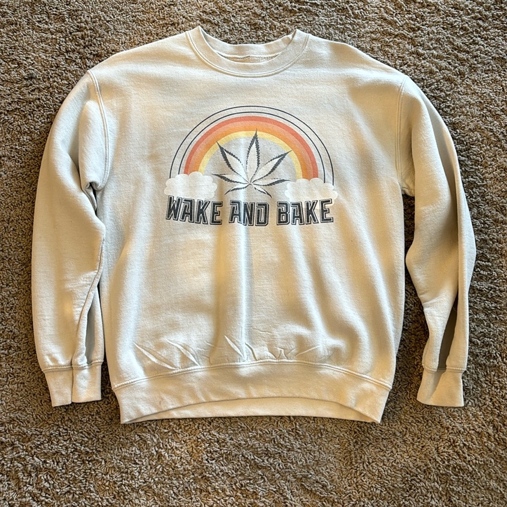 WAAF Wake and Bake Medium Sweater.